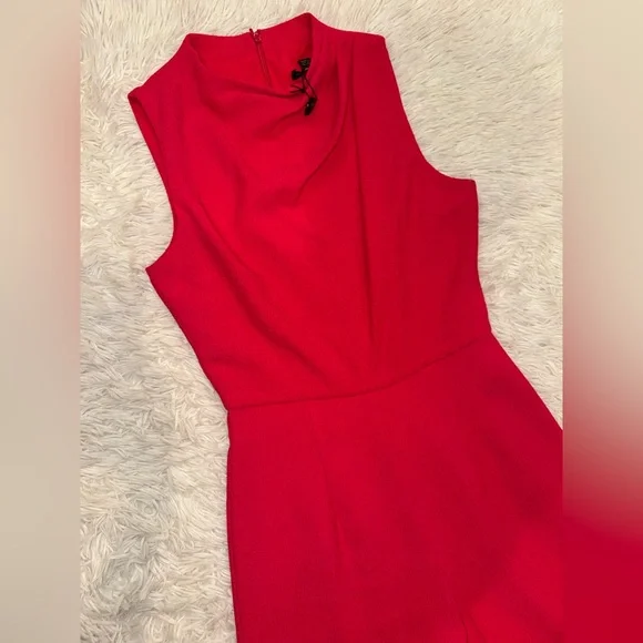 NEW Black Halo Corinne Sleeveless Flared-Leg Laguna Pink Jumpsuit sz 4 - Picture 4 of 8